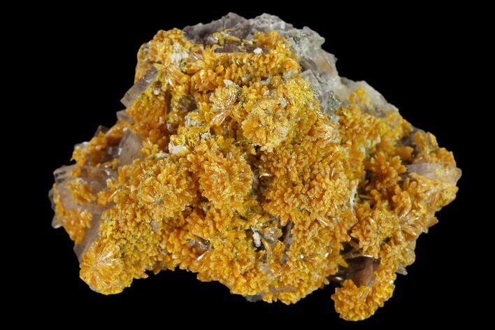 Orpiment with Barite Crystals - Peru #133104
